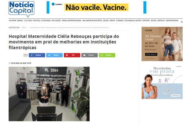 Neste mês de maio, colaboradores do Hospital Clélia Rebouças, em Mutuípe, unidade gerida pelo @imapssaude , nosso assessorado,