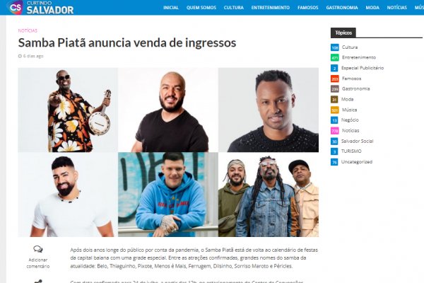 Após dois anos longe do público por conta da pandemia, o Samba Piatã está de volta