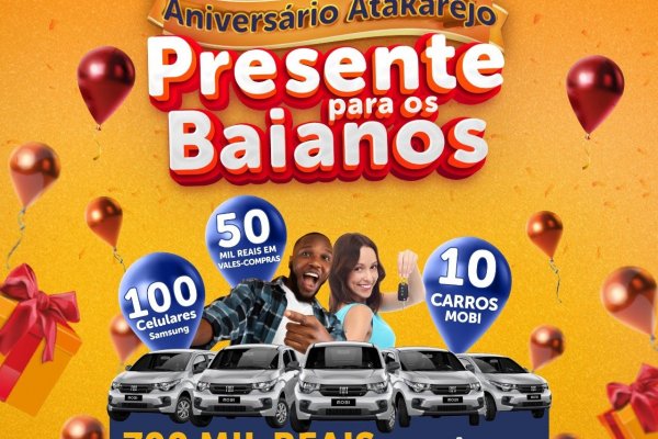 Atakarejo comemora mês de aniversário com prêmios para clientes